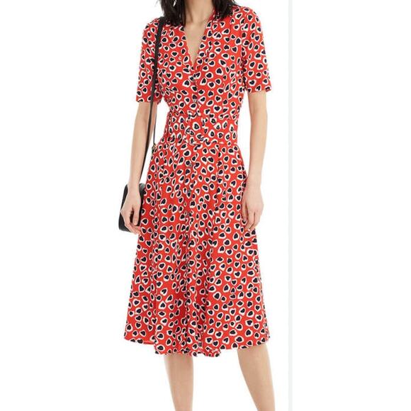 J.Crew - Women's Rudbekia,, Short Sleeve, Midi Dress (size 4) - Missing Belt - Picture 7 of 8